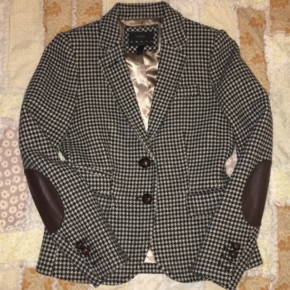 J. Crew Jackets & Blazers - J. Crew • Wool Houndstooth Schoolboy Blazer